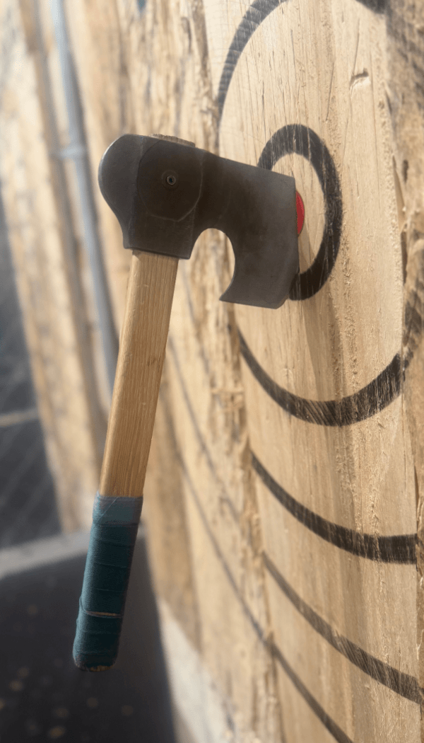 Axe throwing at Spymaker Burton MI
